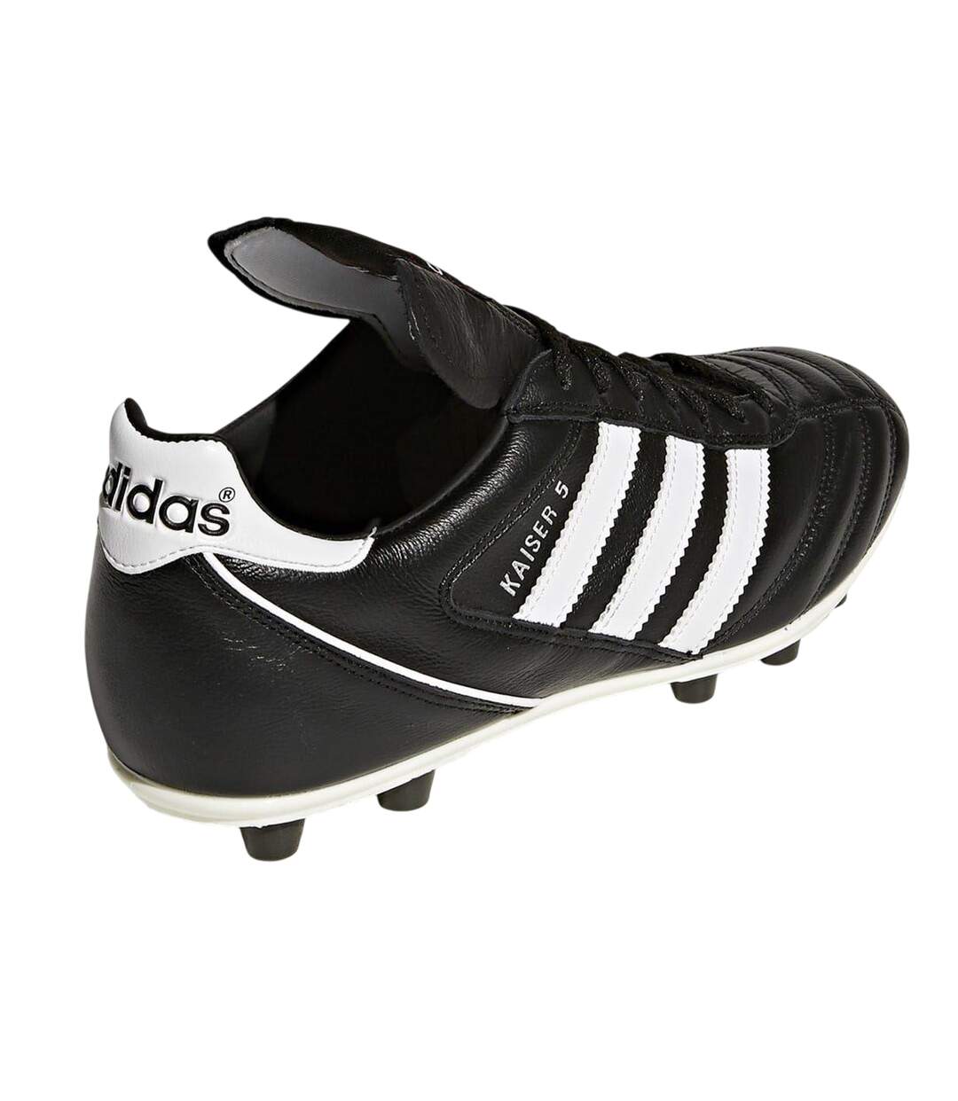 Mens Kaiser 5 Liga 3 Stripes Leather Football Boots Black White Adidas-2