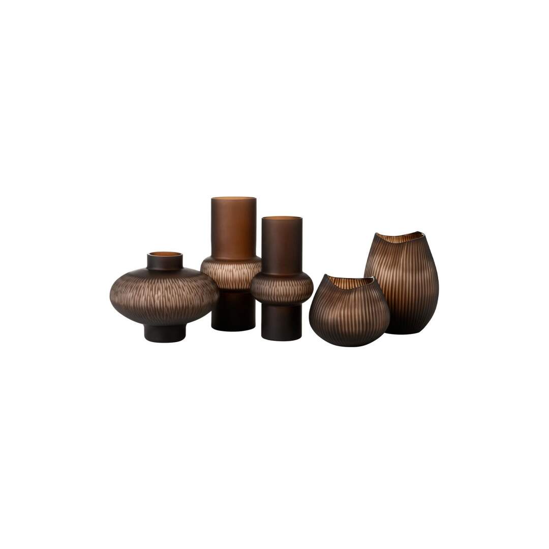 Vase Design Ligne Octave 31cm Marron