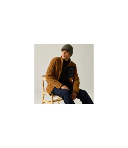 Veste Polaire Frankie Homme Brun Clair Vif Noir Regatta