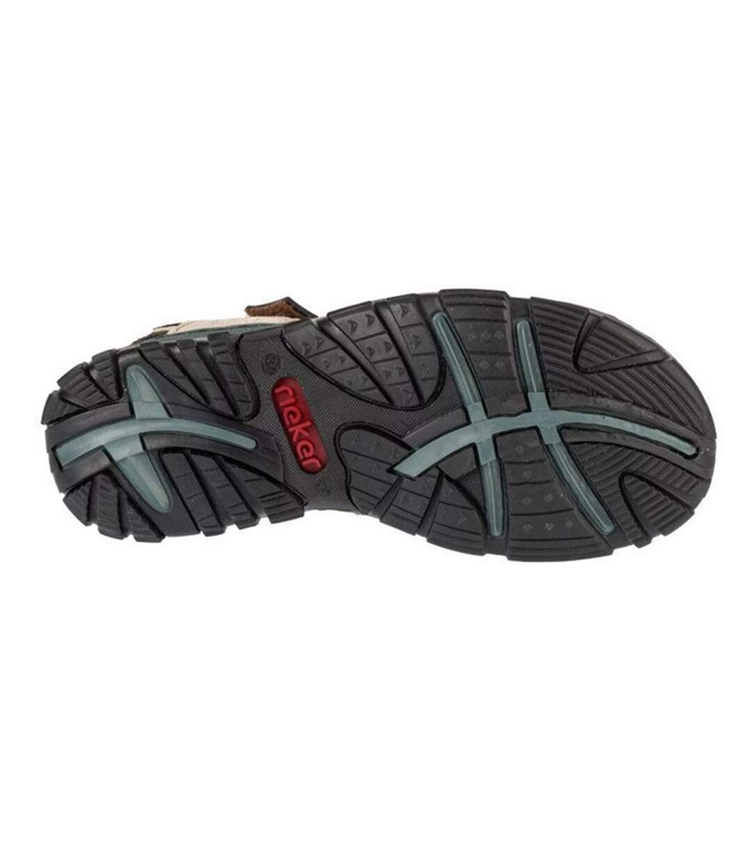 Sandales Style Détail Contrasté Femme Beige Rieker-3