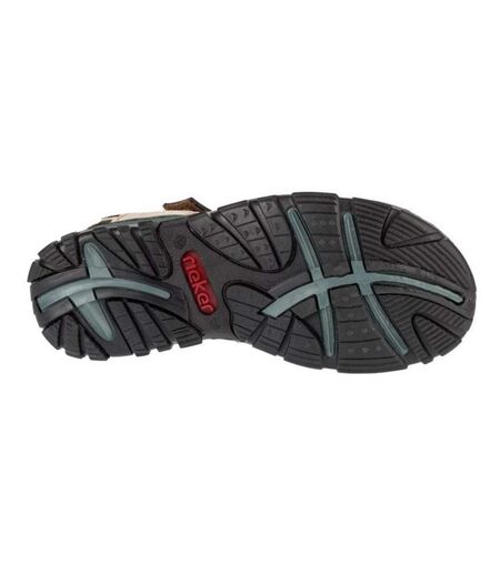 Sandales Style Détail Contrasté Femme Beige Rieker