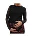 T-Shirt manches longues noir femme mamalicious lellis-1