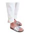 Womens/ladies sequoia buckle pu single strap sandals silver Where´s That From