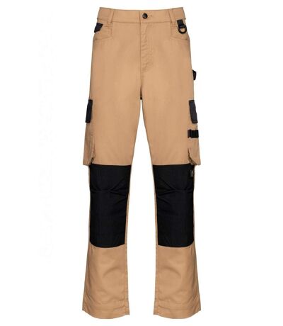 Pantalon de travail bicolore - Homme - WK742 - beige camel