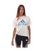 T-shirt Style Gros Logo Femme Blanc Adidas-2