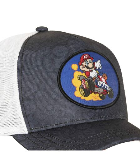 Casquette trucker premium avec filet et patch Super Mario Kart Mario Capslab