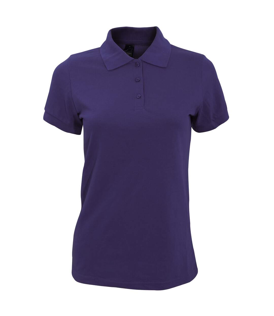 Polo manches courtes prime femme violet foncé SOLS