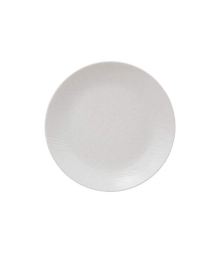 Lot de 6 Assiettes Plates Leaf 27cm Blanc