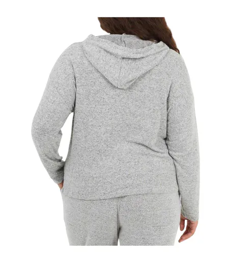 Sweat À Capuche Femme Gris Chiné Brave Soul
