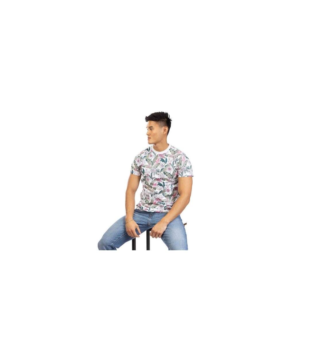 Mens Leckonby Floral T-shirt Multicoloured Peter Werth-1