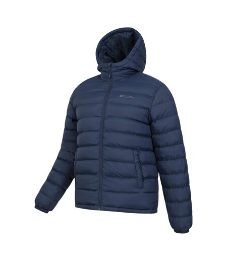 Mountain Warehouse Mens Seasons Faux Fur Lined Padded Jacket (Navy) - UTMW1836