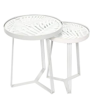 Set de 2 tables gigognes Wild Blanc