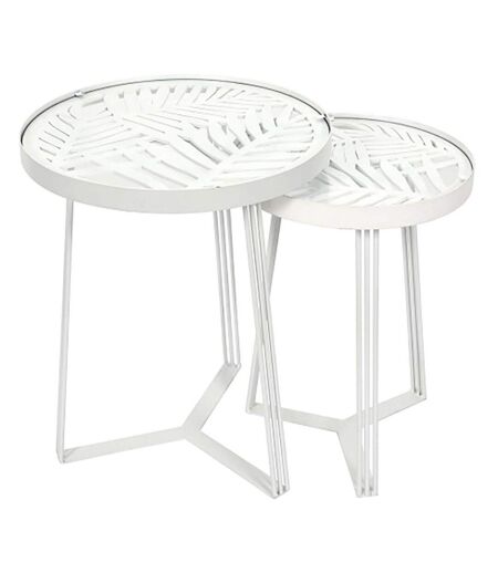 Set de 2 tables gigognes Wild Blanc