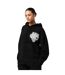 Womens/ladies Fluffy Knitted Hoodie Black The Couture Club-4