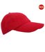 Lot de 2  casquettes unies adulte rouge Result-1