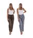 Pack Of 2  Womens/ladies Fleece Leopard Print Lounge Pants  Multicoloured Keanu-4