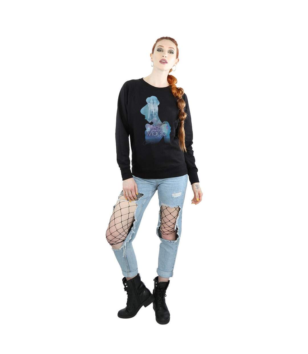 Disney Princess - Sweat CINDERELLA FILLED SILHOUETTE - Femme (Noir) - UTBI10061-4