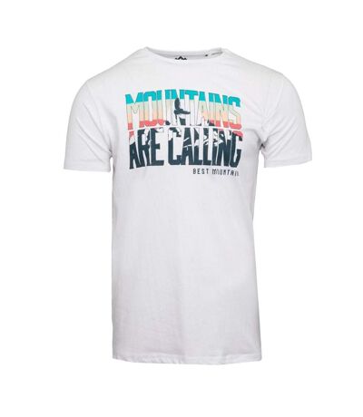 T-shirt blanc homme best mountain 2001 - l