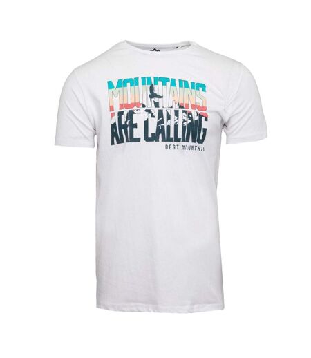 T-shirt blanc homme best mountain 2001 - l