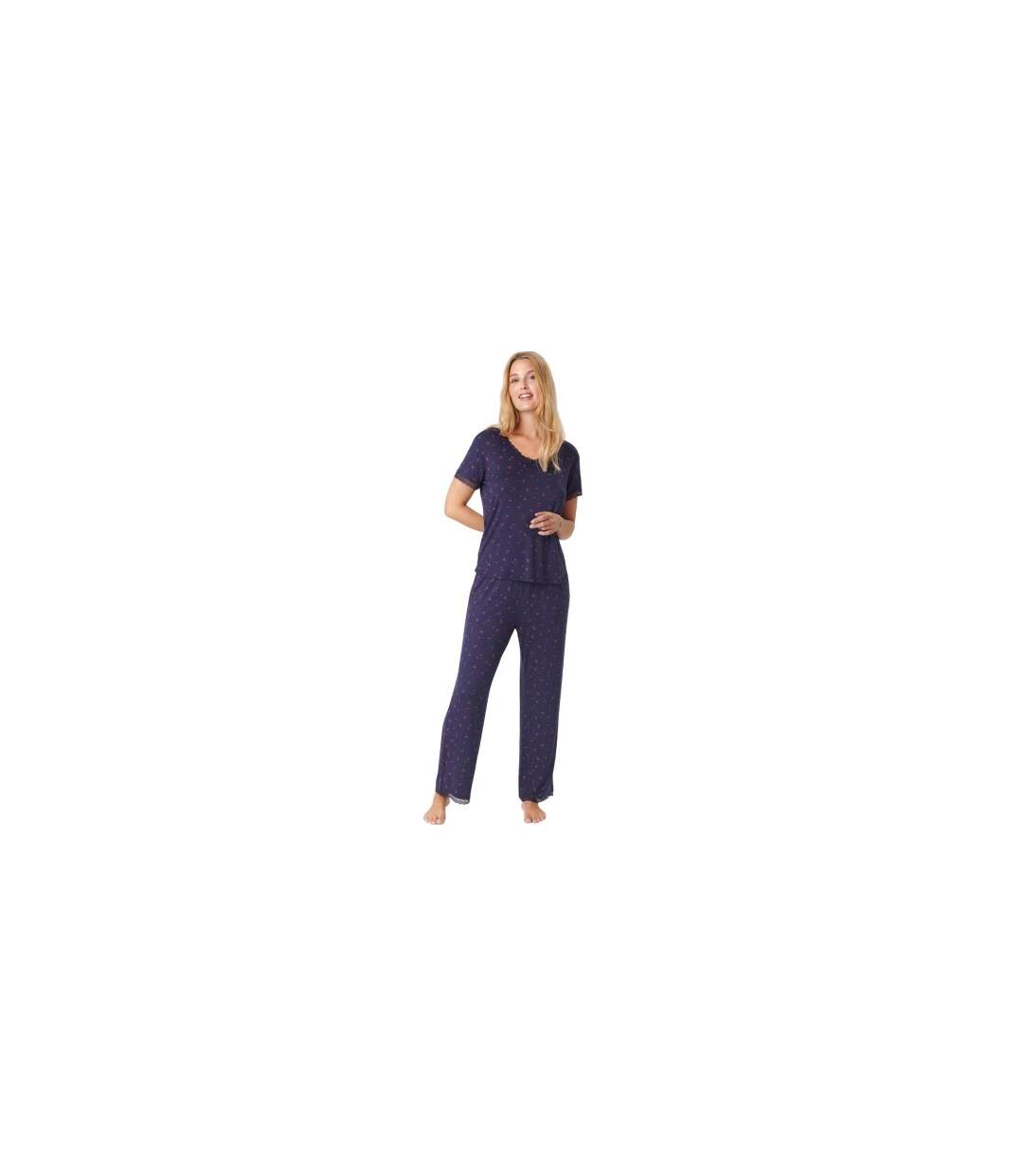 Bas De Pyjama Motif/style Floral Jasmin Femme Gris Foncé CCDK Copenhagen-1