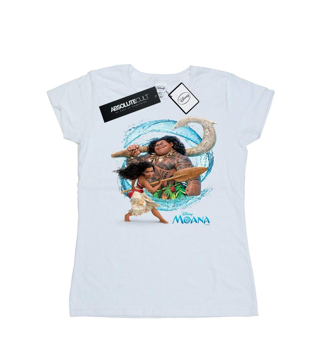 Disney T-shirt en coton Moana et Maui Wave - Femmes/Dames (Blanc) - UTBI34020-1