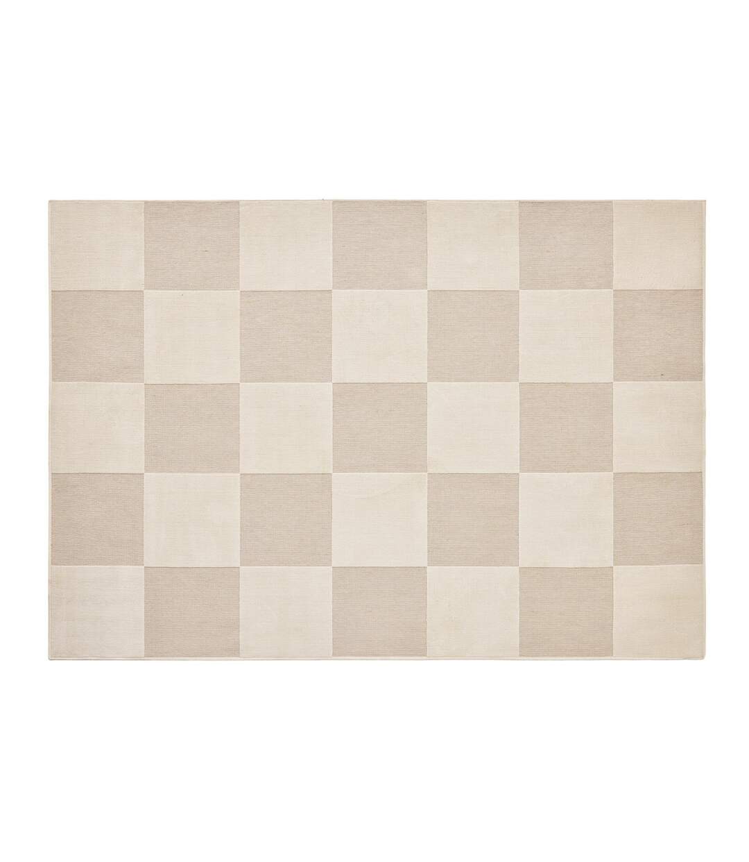 Tapis Damier en Relief Toledo 140x200cm Naturel-1