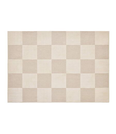 Tapis Damier en Relief Toledo 140x200cm Naturel
