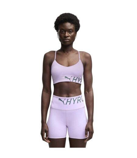 Womens/ladies Hyrox Medium Impact Sports Bra Light Lavender Puma