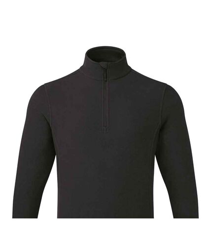 Unisex adult recyclight quarter zip fleece black Premier