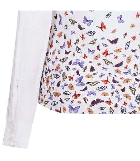 Chemise Motif/style Papillons Country Femme Blanc Musto