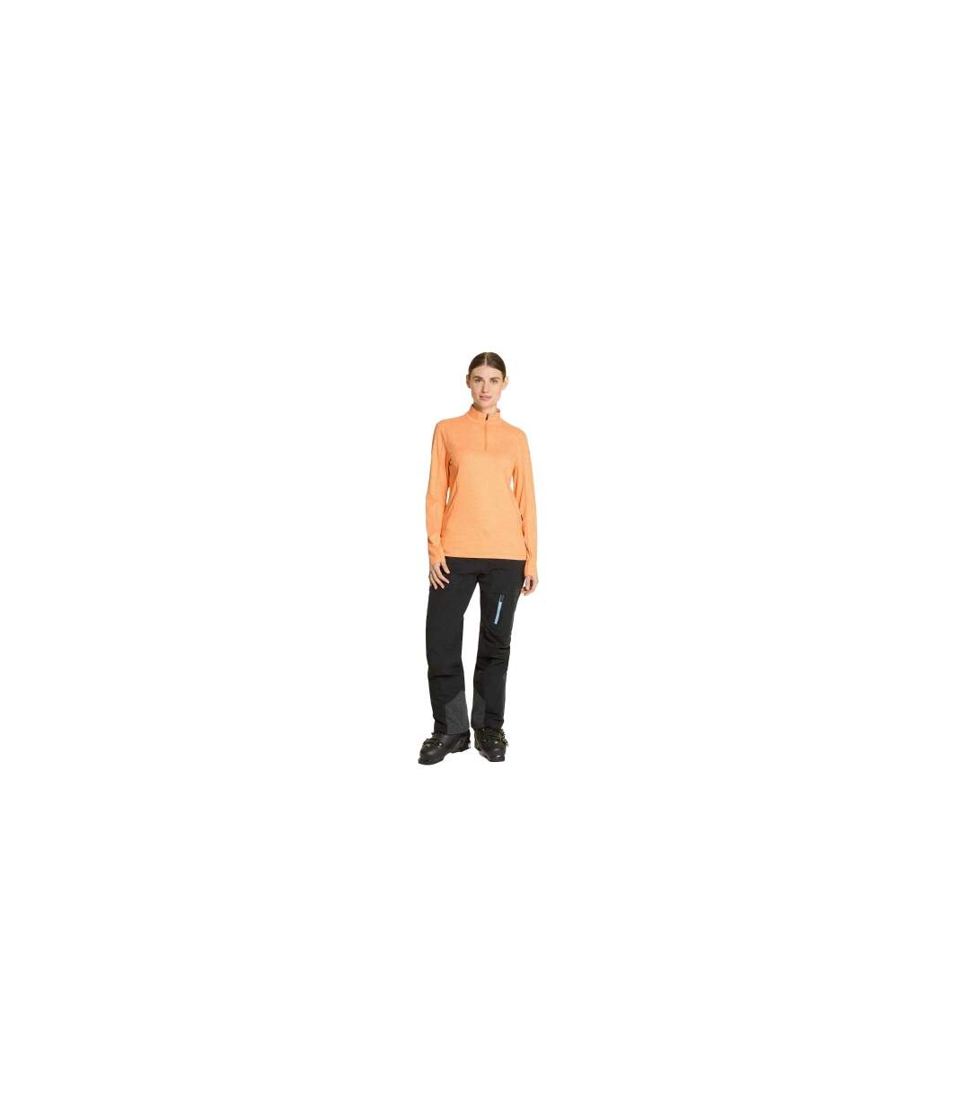 Womens/ladies Jenita Half Zip Raglan Sweatshirt Orange Ziener-1
