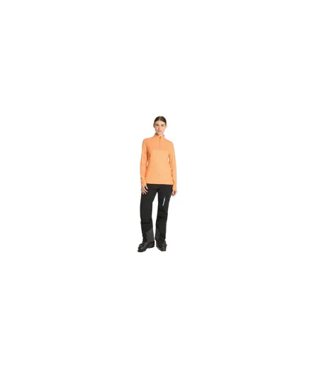 Womens/ladies Jenita Half Zip Raglan Sweatshirt Orange Ziener