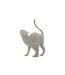 Statuette Déco Chat Sparky 26cm Argent-1