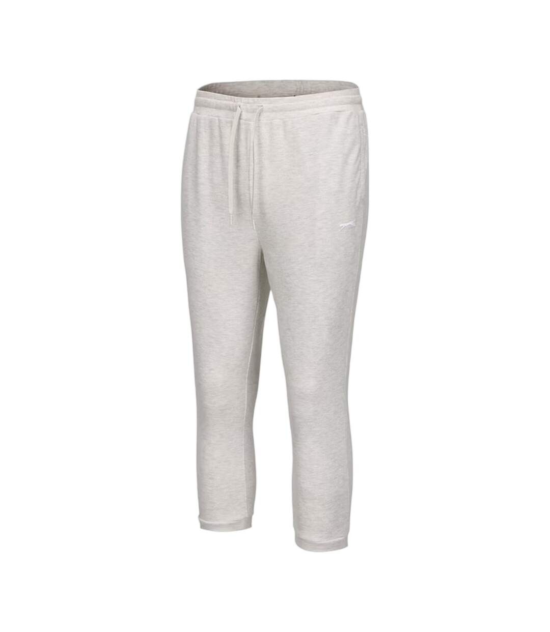 Pantalon De Jogging Motif/style Logo Femme Gris Chiné Slazenger-3