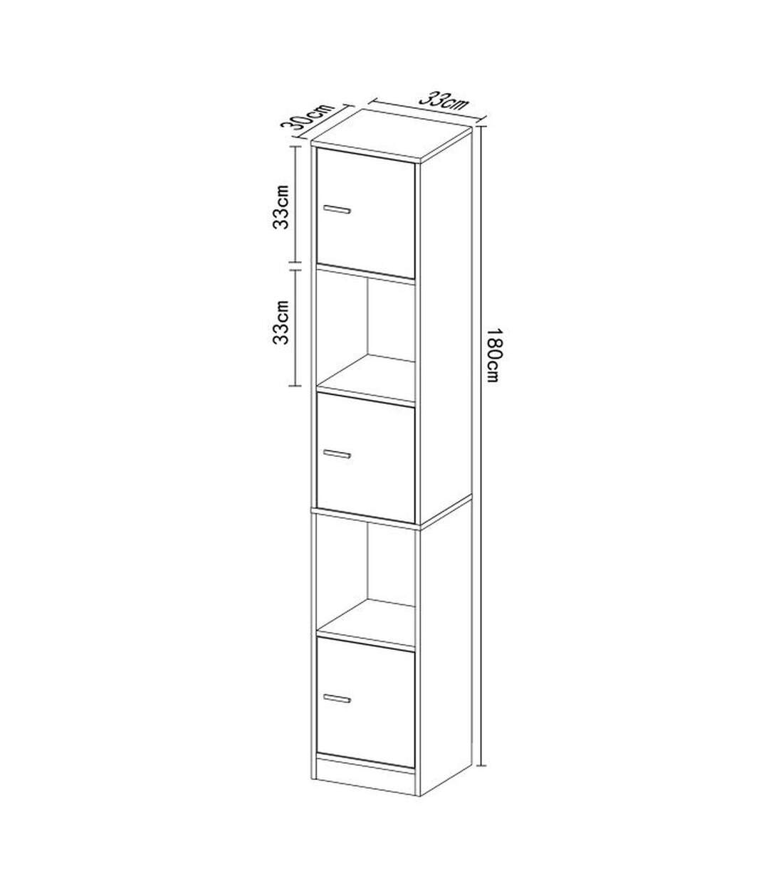 Colonne de salle de bain - Anne - Blanc - 180 x 33 x 30 cm-2