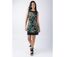 Robe courte cintrée en coton TATIANA imprimé noir et fleuri Coton Du Monde-5