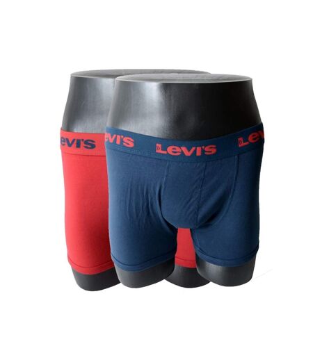 Pack de 2 Boxers Levi's® Trunk Ethan Bleu Navy   Rouge