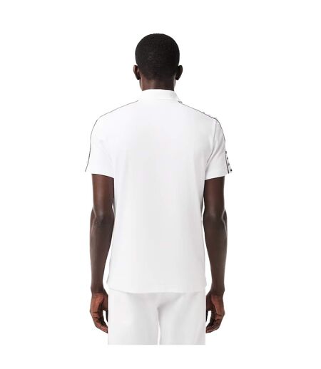Mens Mini Pique Stretch Regular Polo Shirt White Lacoste