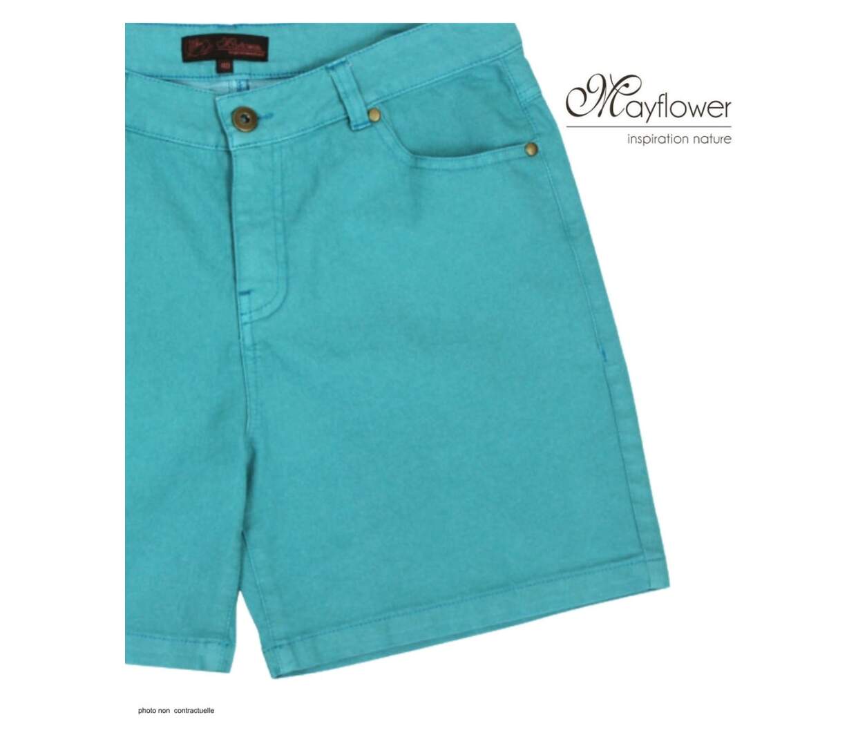 Short en tissu extensible femme MAYFLOWER SHORTF301B : le confort stretch ultime pour sublimer votre silhouette-4