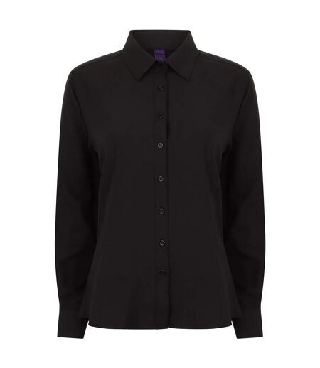 Chemisier Manches Longues Femme Noir Henbury