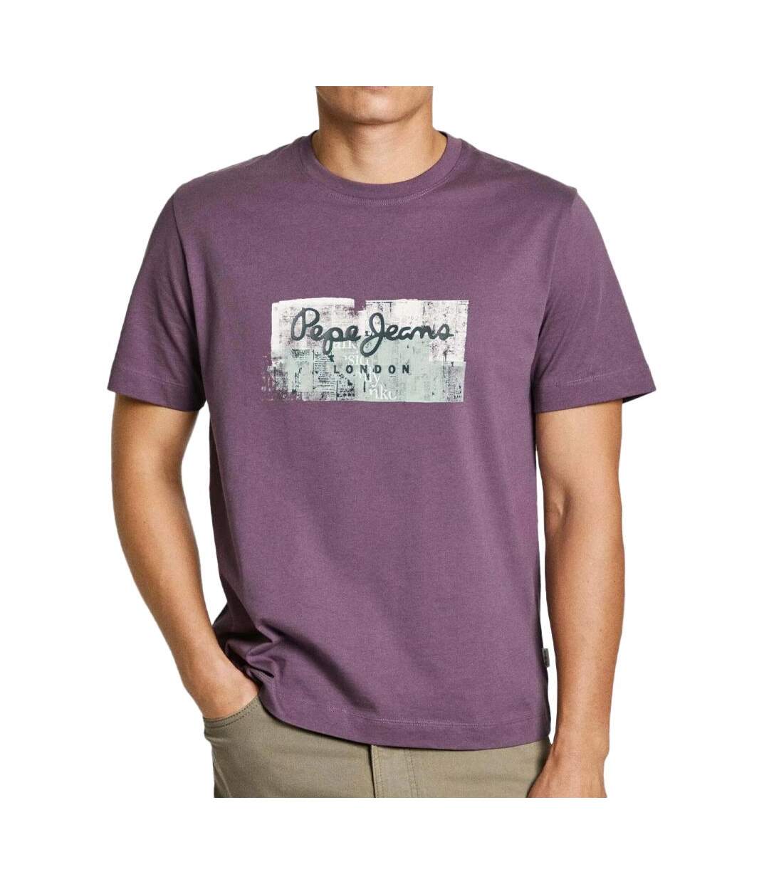 T-shirt Violet Homme Pepe jeans Connor - L-1