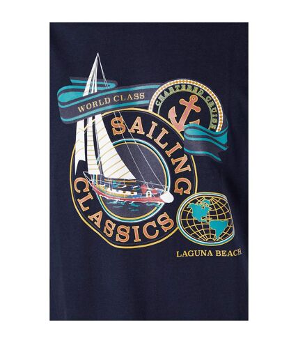 Mens sailing classics vintage t-shirt navy Maine