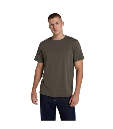 Mens icon organic t-shirt dark khaki Animal