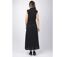 Robe longue féminine col tailleur PAULINE unie noire Coton Du Monde-4