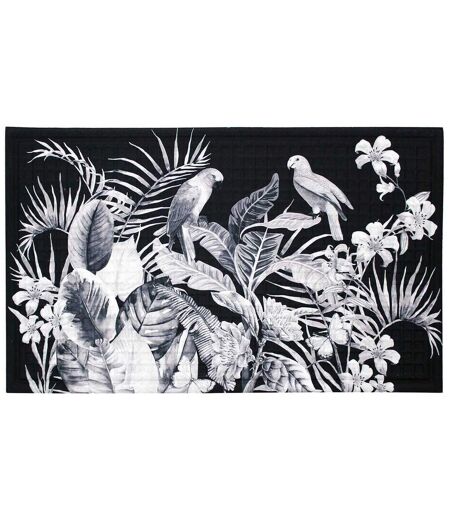 Tapis Relief Imprimé Exotic Paradise 45x75cm Bleu