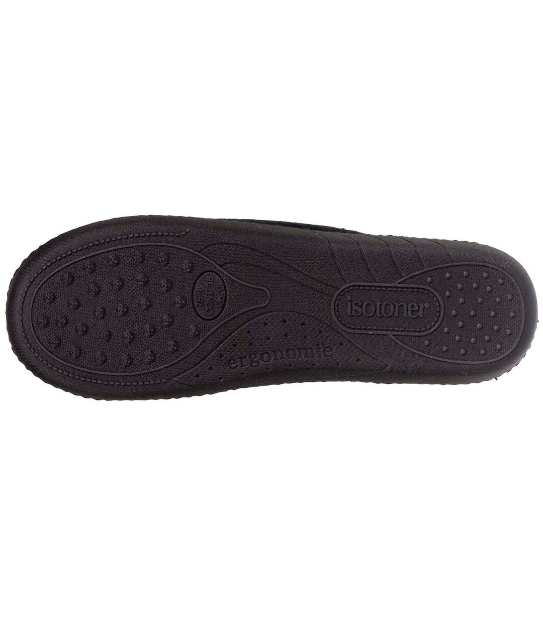 Isotoner Chaussons Mules femme très confortables, soutien voûte plantaire, intemporelles-4