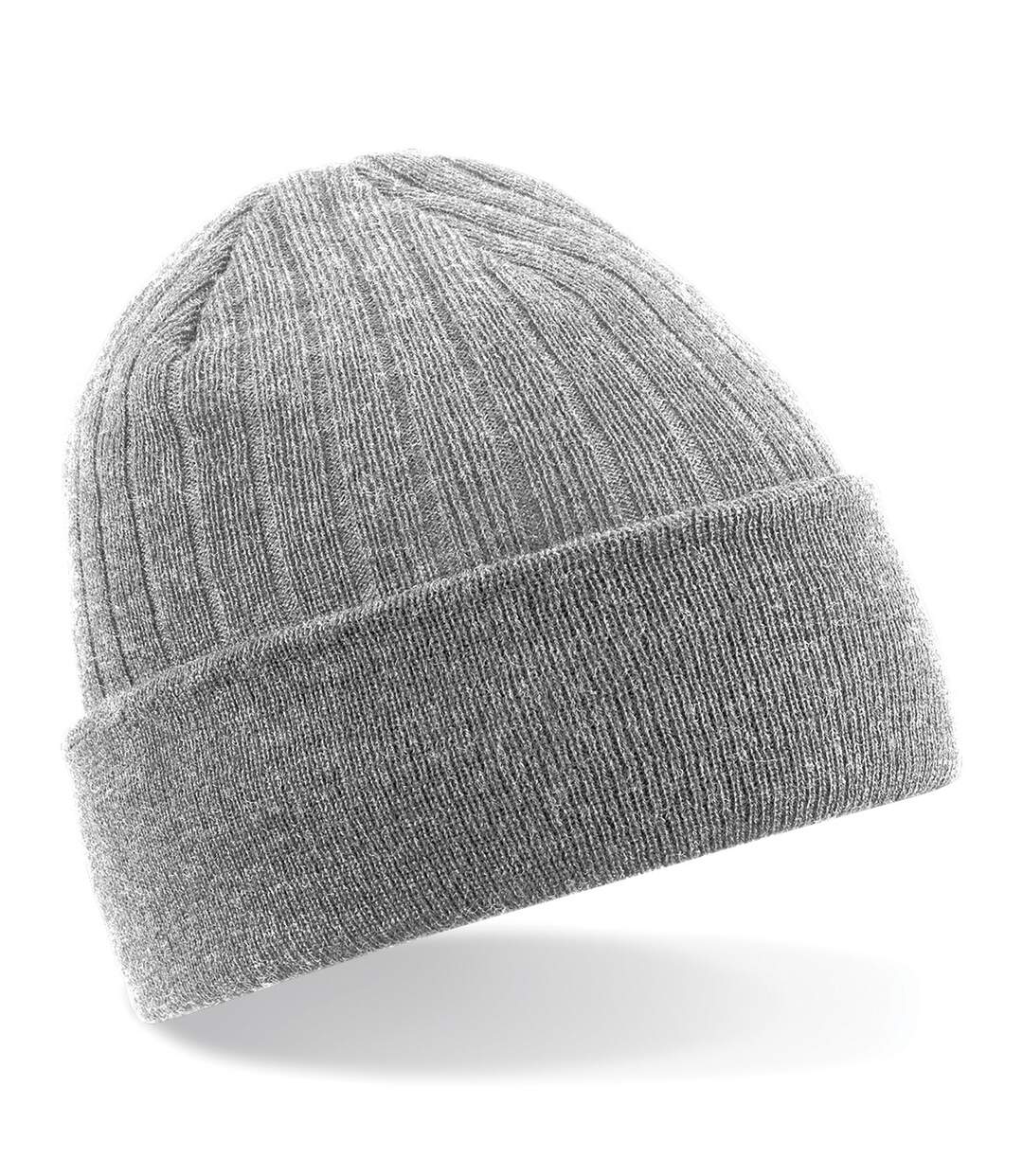 Beechfield Thinsulate Thermal Winter / Ski Beanie Hat (Heather Grey) - UTRW240-1