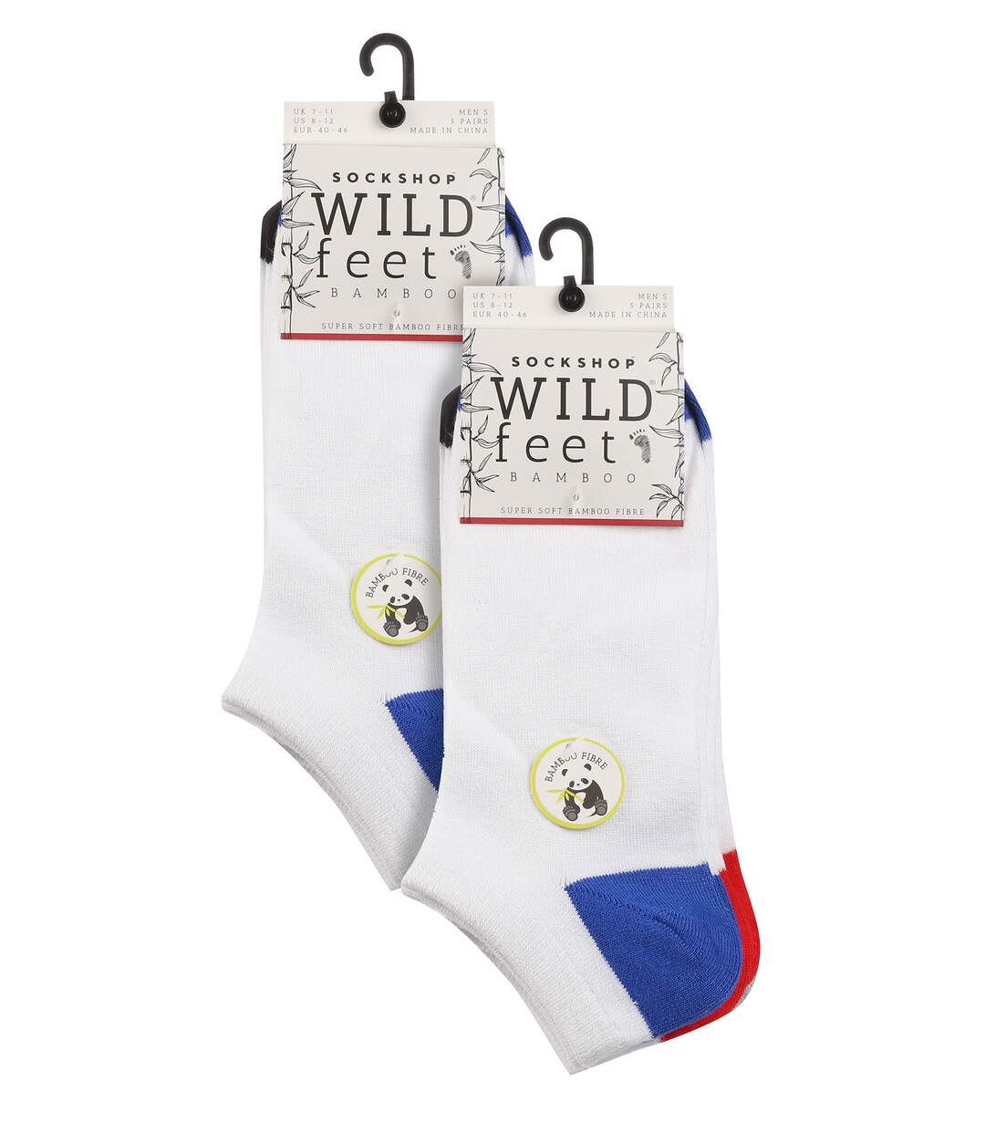 Wildfeet - 10 Paires Homme Chaussettes Basses Bambou avec Grip Silicone