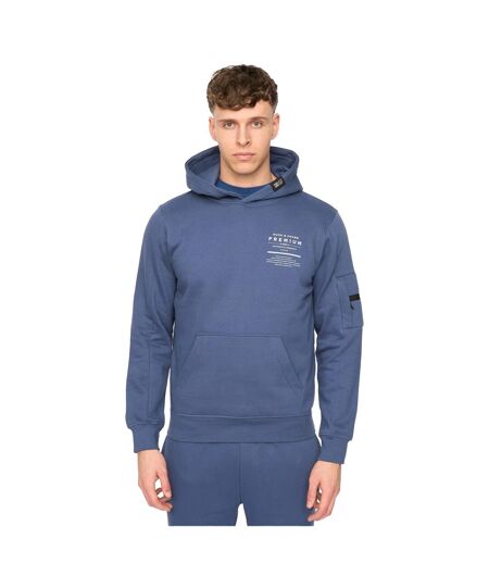 Mens Rayland Cotton Blend Hoodie Bleu Denim Duck And Cover