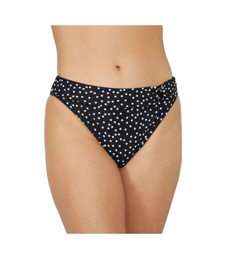 Gorgeous Womens/Ladies Spotted Ring Detail Bikini Bottoms (Monochrome) - UTDH5690